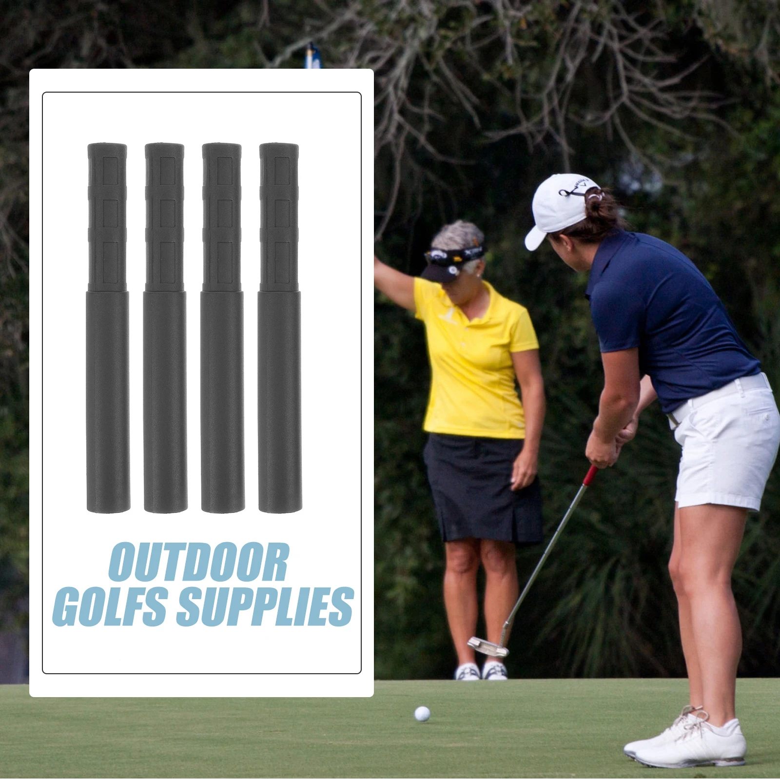 

4Pcs Putter Shaft Extension Carbon Fiber Strong Lightweight Extendable Golf Club Connector for Outdoor Golfing Equipment