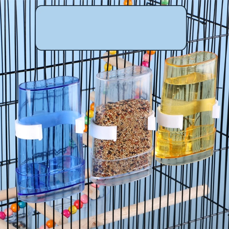 Parakeet Water Dispenser No Mess Parrot Feeder Waterer Cockatiel Cage Accessories Automatic Feeding Supplies for Budgies