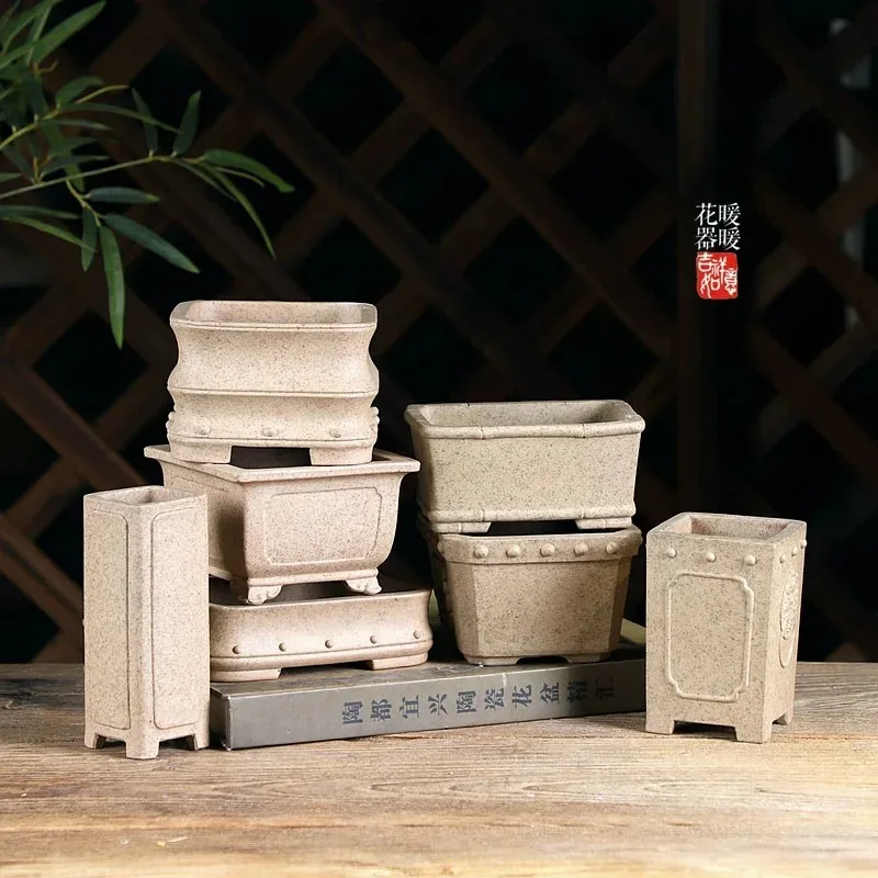

Classical Ceramic Bonsai Vase, Chinese Shape, Home Decoration, Desk, Table, Garden Decoration