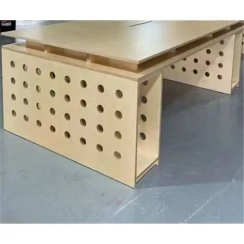 Birch large board solid wood hole table workbench desk desk