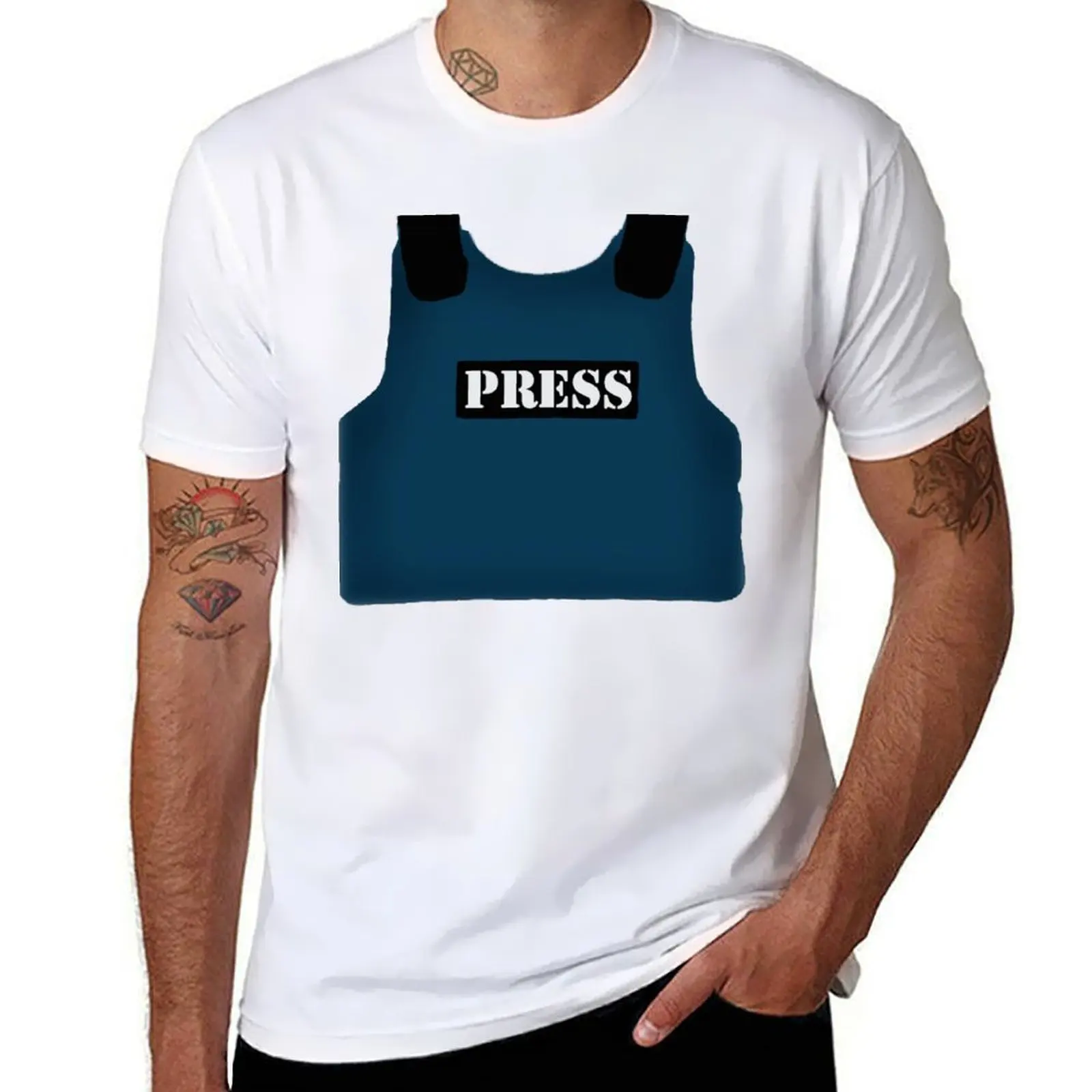 

Bulletproof press vest T-Shirt t shirt man cotton t shirt for man 100 percent cotton t shirts cotton 100% T-Shirt
