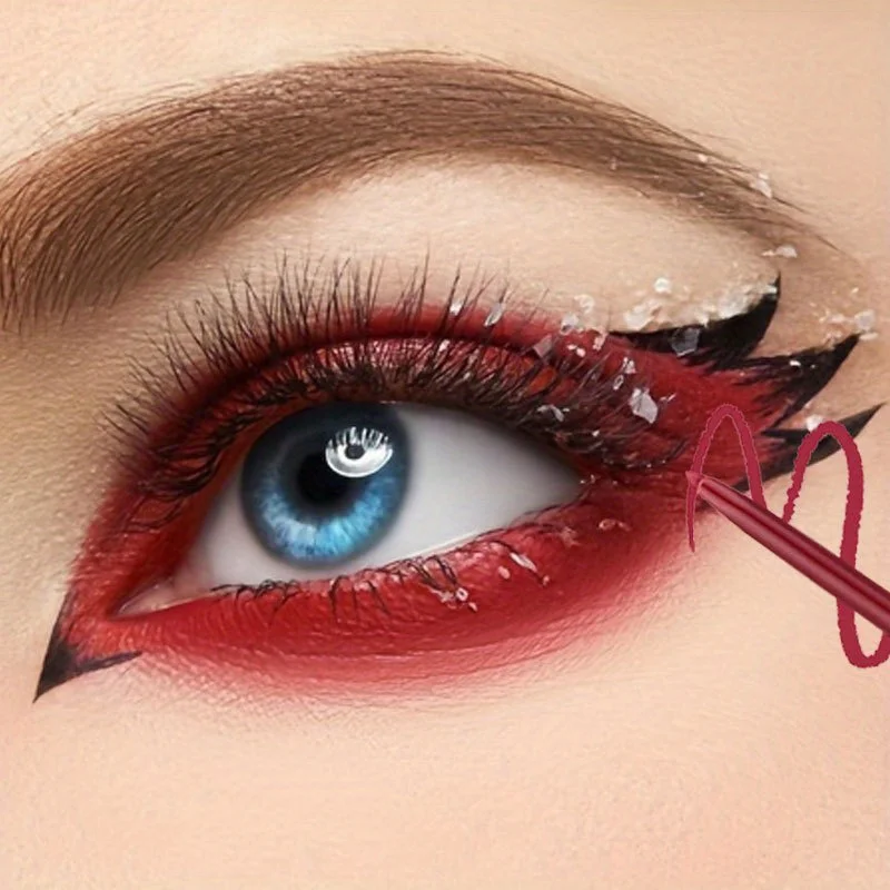 Red Matte Eyeliner Pencil Long Lasting Eye Makeup Eyeliner Waterproof Eyeliner Pen Eye Cosmetics Makeup Tools