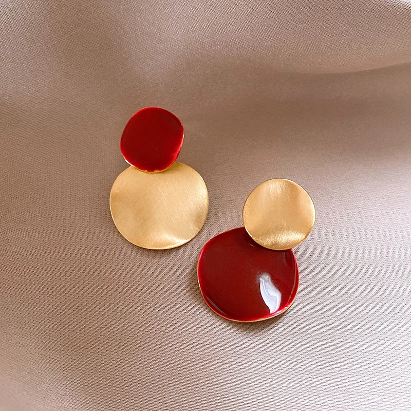 أقراط على شكل منفذ غير منتظمة على طراز منفذ، أقراط عالية الإحساس، كل شيء مناسب للارتداء اليومي #4