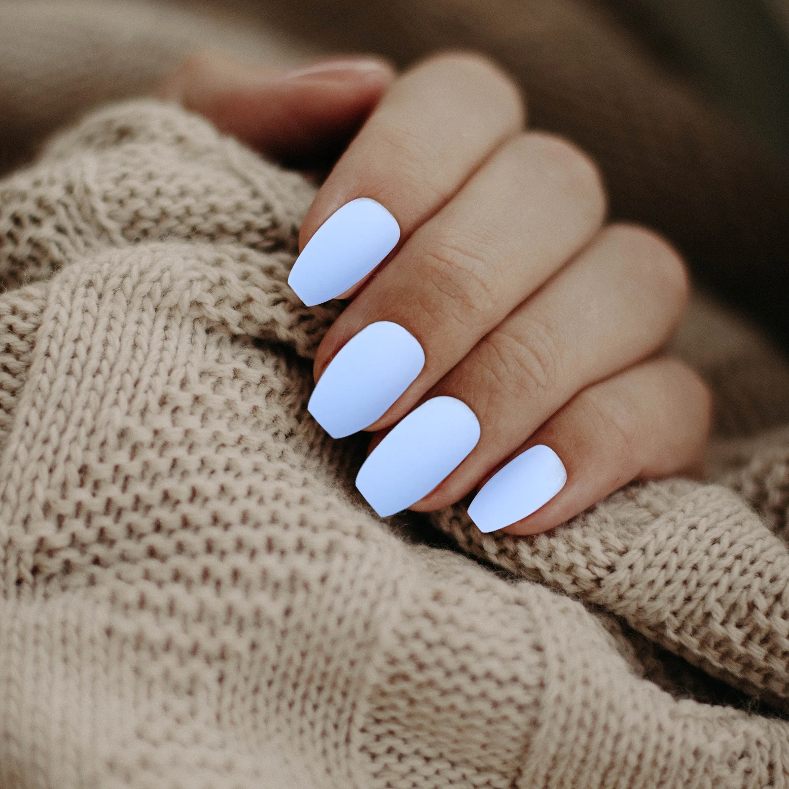 

6 Sets Fake Nails Full Cover Ballerina Matte Artificial Nails for Home Salon DIY Nail Art Long-Lasting Natural Lightweight False