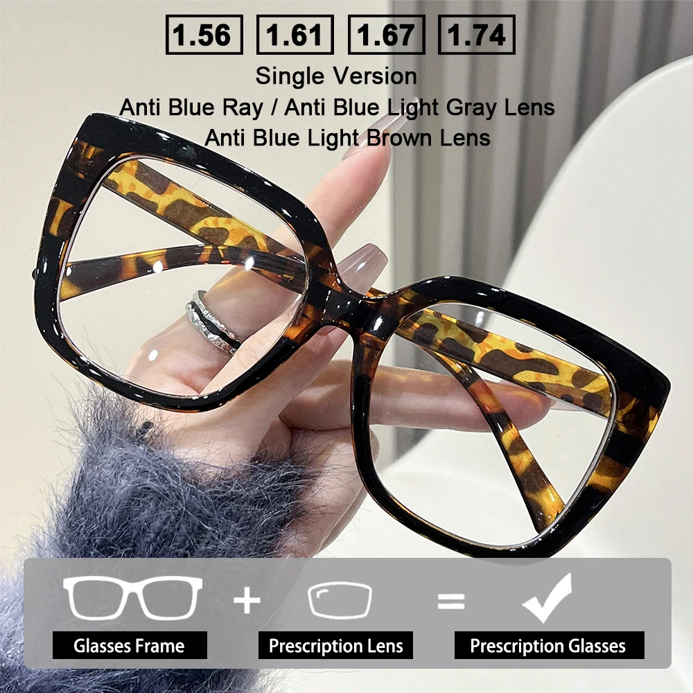 

Модные очки «кошачий глаз» с оптическими линзами по рецепту, женские ретро-очки с большой оправой, индивидуальные компьютерные очки для чтения