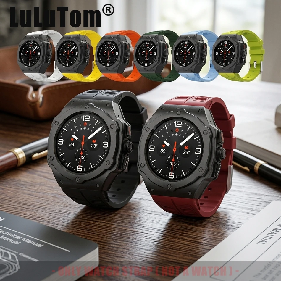 Set de funda protectora de aleación de aluminio y correa de silicona para Samsung Galaxy Watch Ultra 2 (47 mm) – Modelo resistente 2025