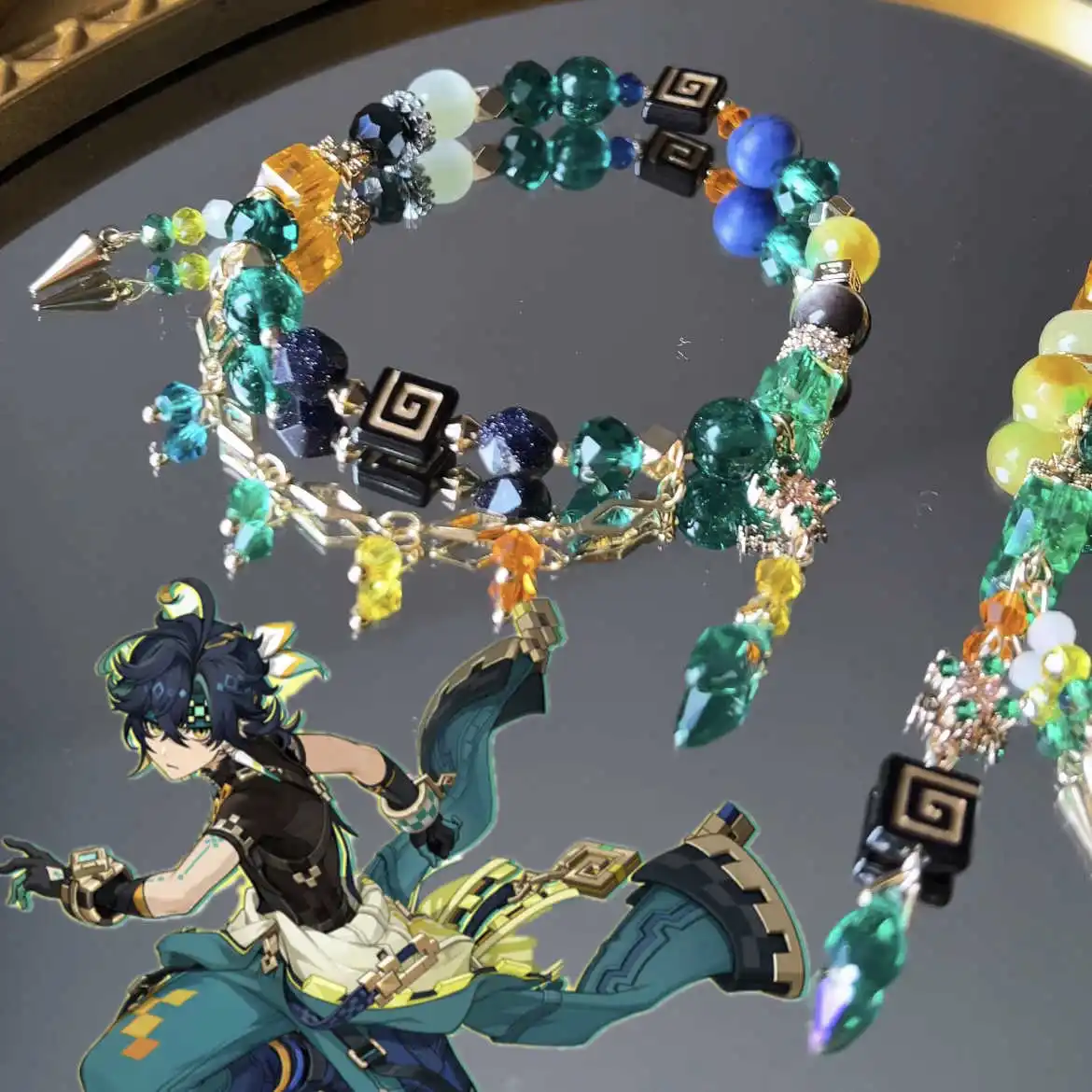 Anime Genshin Impact Kinich Cosplay Handmade Bracelets Jewelry Hand Chain Accessories Game Props Gift