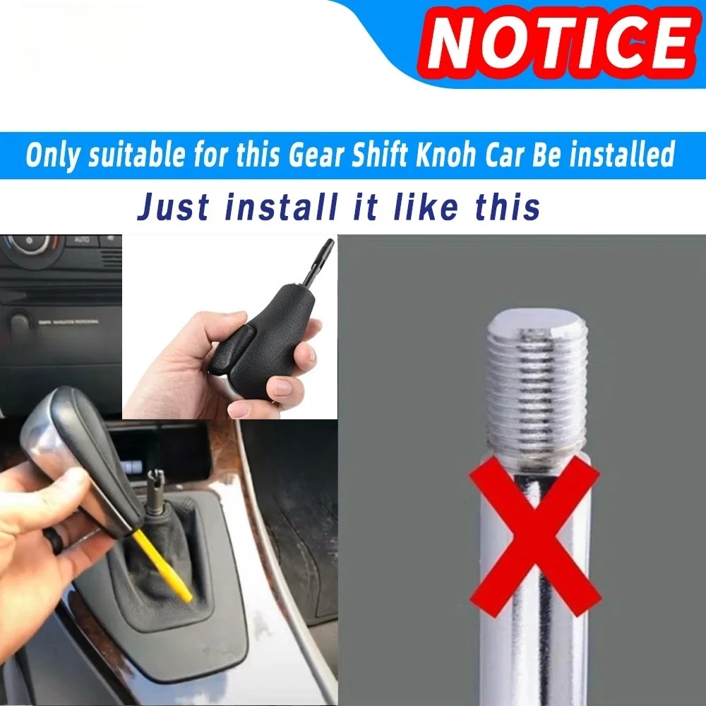 For BMW E39 E46 E53 E60 E61 E63 E64 E83 E81 E82 E87 E90 E91 E92 E93 Gear Shift Knob leather Shifter Sticke New Product Auto Part - view 5