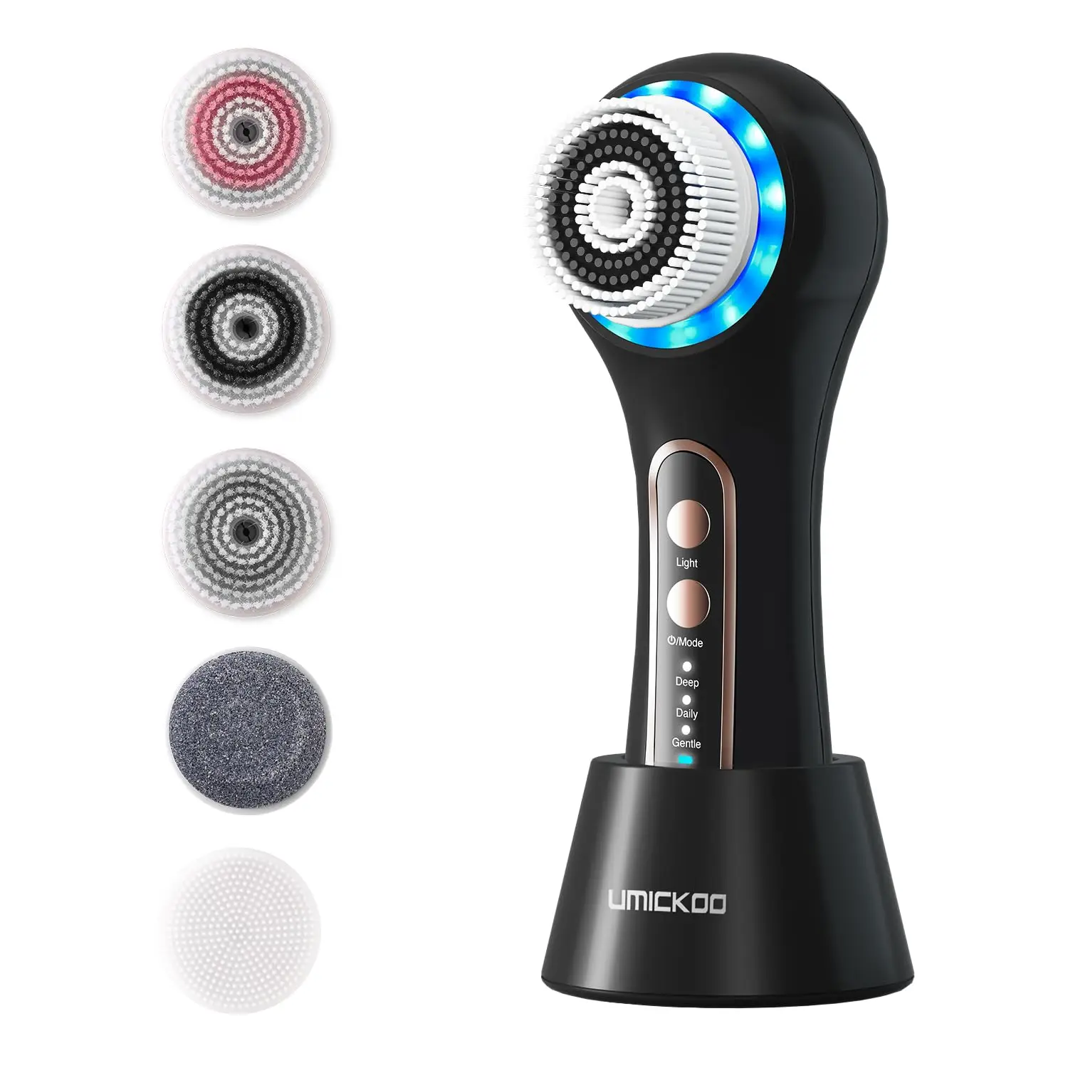 

Electric Face Scrubber Exfoliator Facial Cleansing Brush with 5 Brush Heads for Exfoliating Massaging and Deep Cleansing