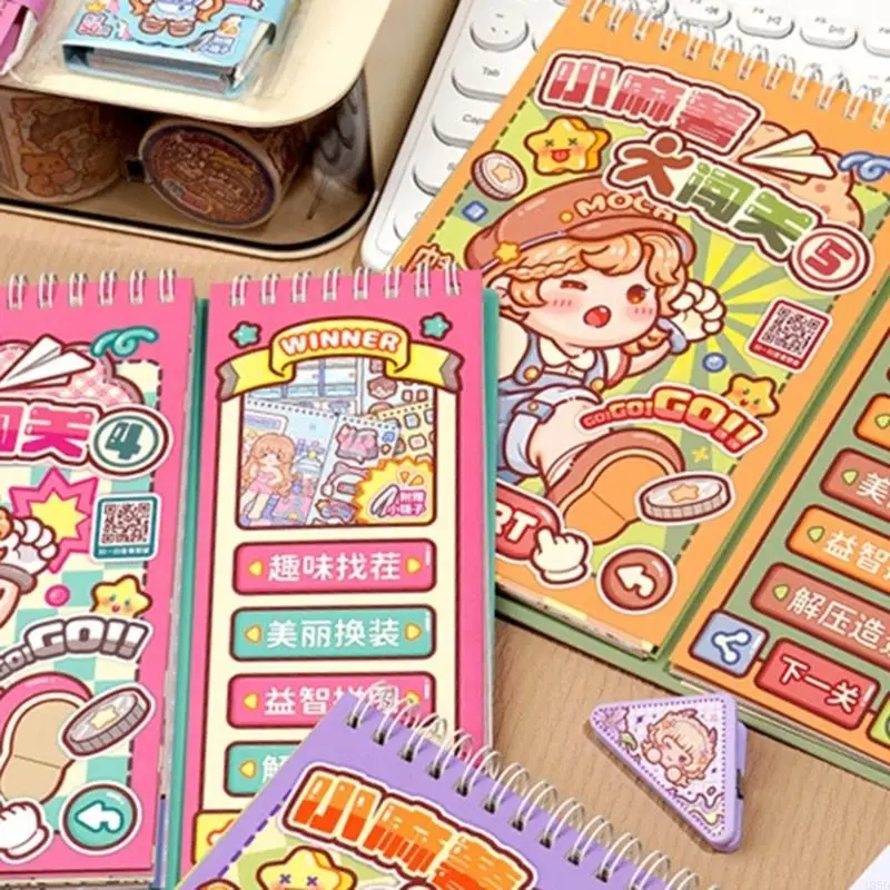 Miniature Scene PET Sticker Book Decorative Scenery Sticker For Journal Notebook Scrapbooking Photo Album Decoration 