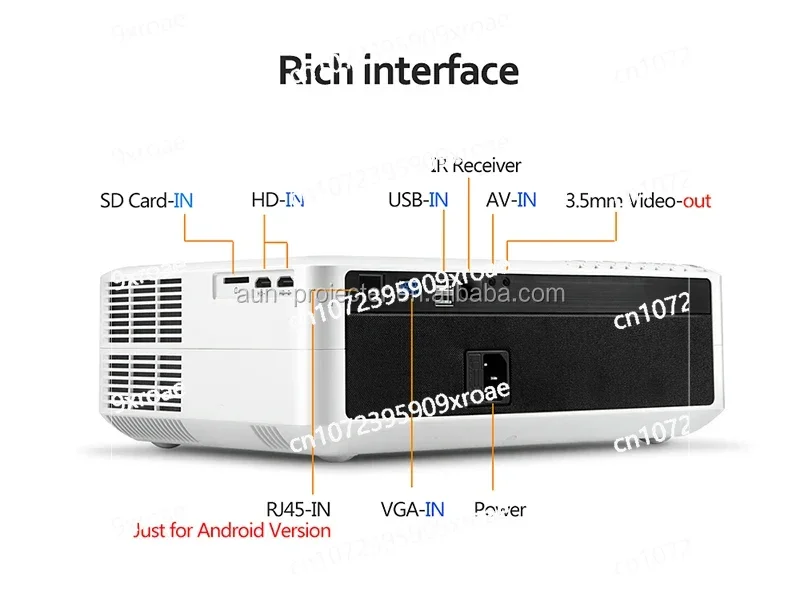 Projektor MINI LED do kina domowego 4K AUN Projektor Full HD Android AKEY6S, 1920x1080P, Android WIFI 3D Video Beamer,