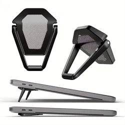 Portable Invisible Laptop Stand, Mini Aluminum Cooling Pad,Computer Keyboard Mount Kickstand, Ergonomic Lightweight Laptop Stand