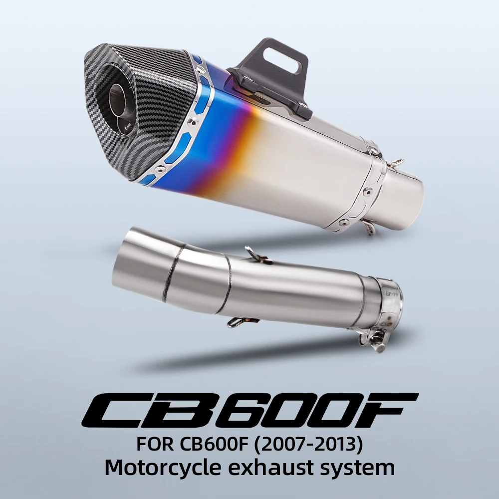 Motorcycle Exhaust Escape Moto Modify Middle Tube Link Pipe Slip On Hornet CB600F  Exhaust system 2007-2013