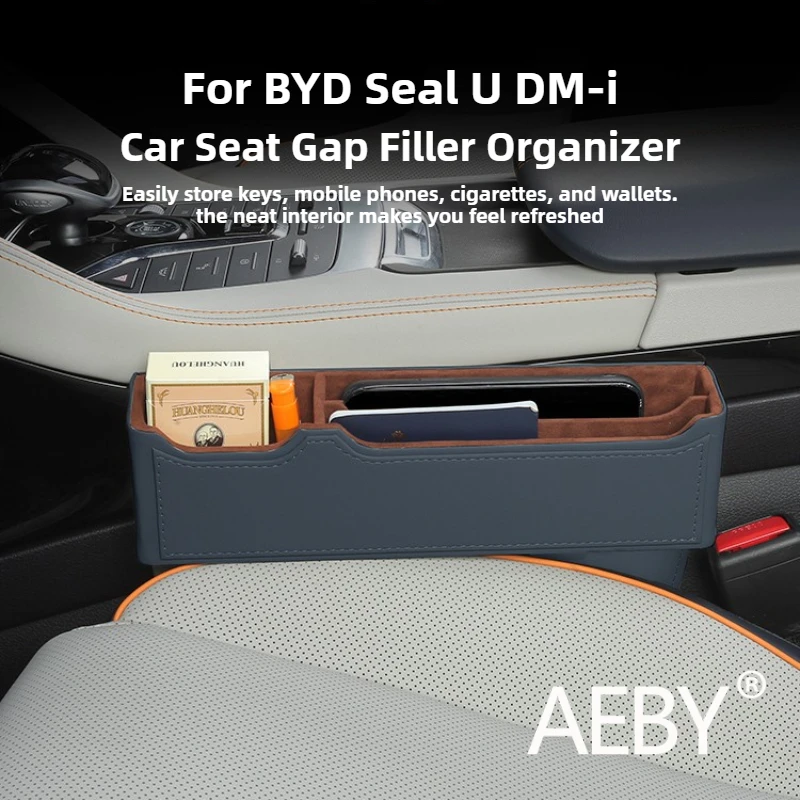 

AEBY For BYD Seal U DM-i 2020-2025 Car Seat Gap Organizer Waterproof Anti-Slip Storage Box, Multifunctional Interior Accessories