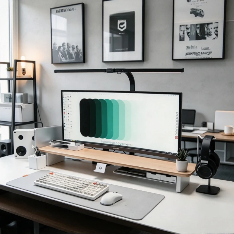 Modern Solid Wood Monitor Stand Riser Modular Computer Desk Organizer Ergonomic Computer Tables Z3 Pro Home Office System