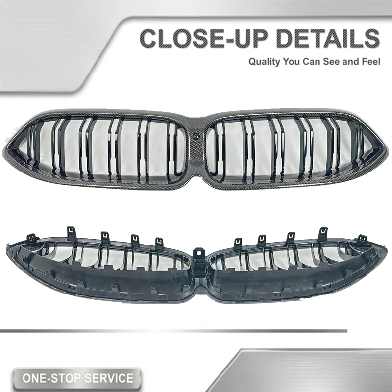 High Quality Lightweight Genuine Carbon Fiber Front Grille UV Treated For M8 F91 F92 F93 8 Series G14 G15 G16