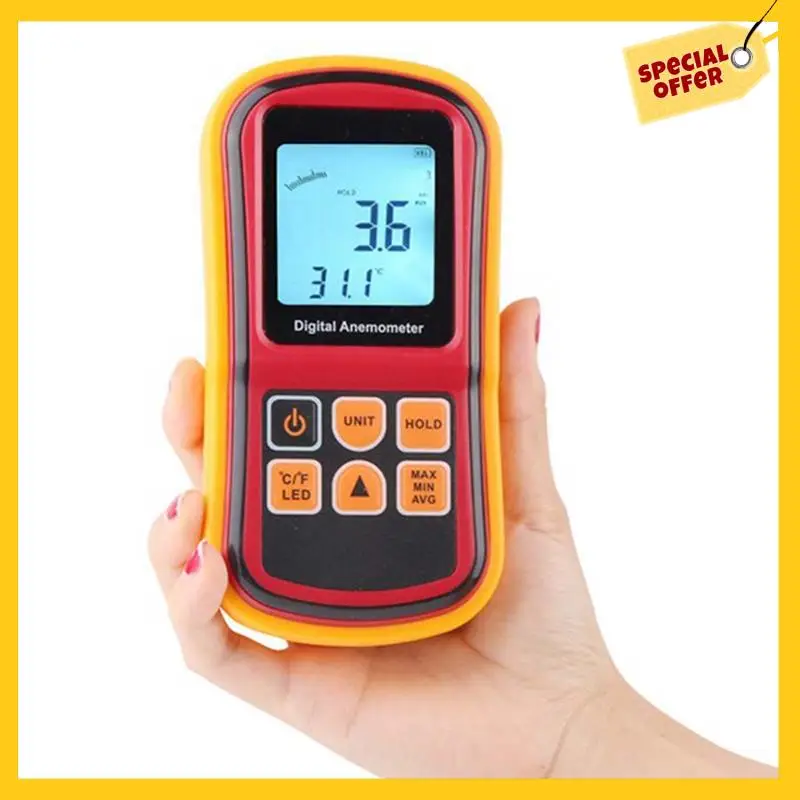 ABKI-Gm8901 анемометр, измеритель температуры скорости ветра, цифровой термометр 45 м/с, ручной измерительный инструмент