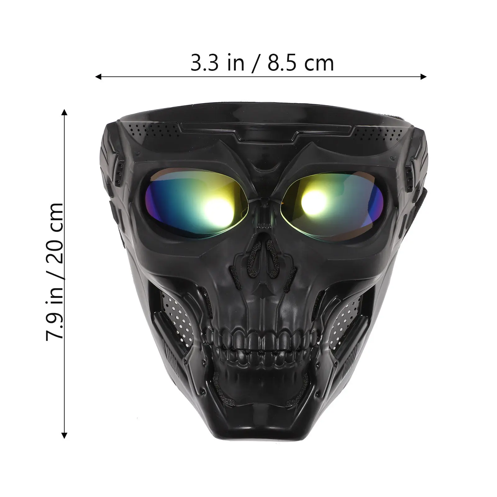 Skull Goggles Motorcycle Goggles Riding Mask Safety Road Riding Glasses Skin-Friendly Wear-Resistant Anti-Glare Cosplay Skull