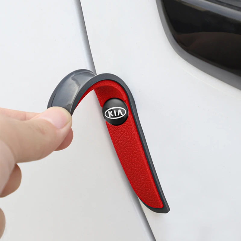 4 قطعة المطاط المضادة للتصادم قطاع باب السيارة مرآة الرؤية الخلفية حامي ملصقات لكيا سبورتاج Ceed ريو نيرو ستينغر Sonet أوبتيما