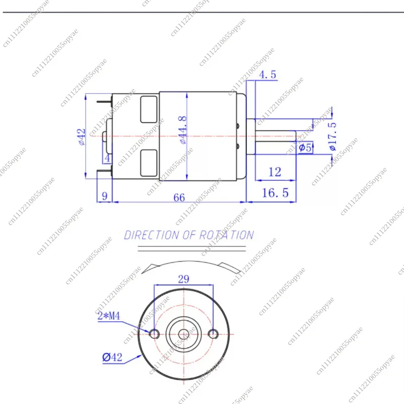 775R Brushed DC Motor 12V 24V High Speed High Torque Adjustable Speed Micro Electric Motor