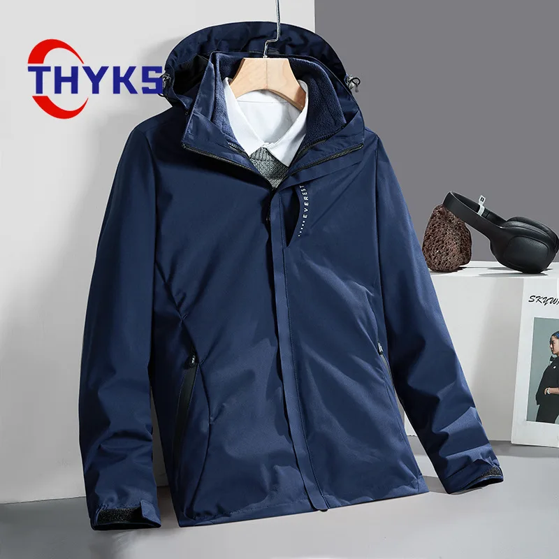 

Men Outdoor Two-piece Hiking Jacket Three In One Windproof Waterproof Coat Fashion Comfortable Casual Couple Mountaineering Top