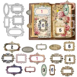 Carbon Steel Die Cuts Number Tags Label Frame Cutting Cutting Dies Stencils for DIY Scrapbooking Photo Album Decorative