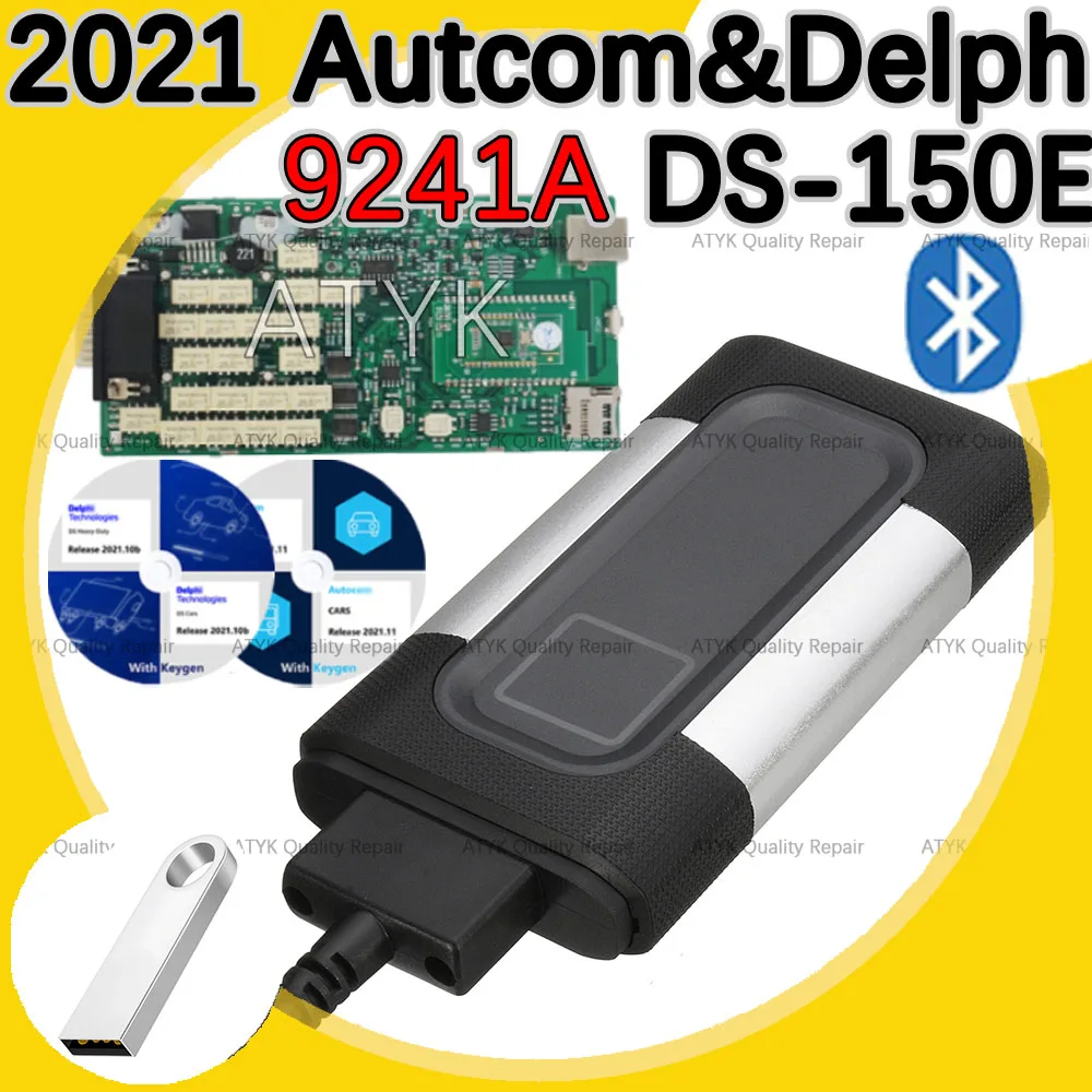 

Реальный чип 9241A Φ Del-phi 2021 Auto-com Bluetooth obd2 сканер диагностический для видения инструменты для проверки автомобилей и грузовиков