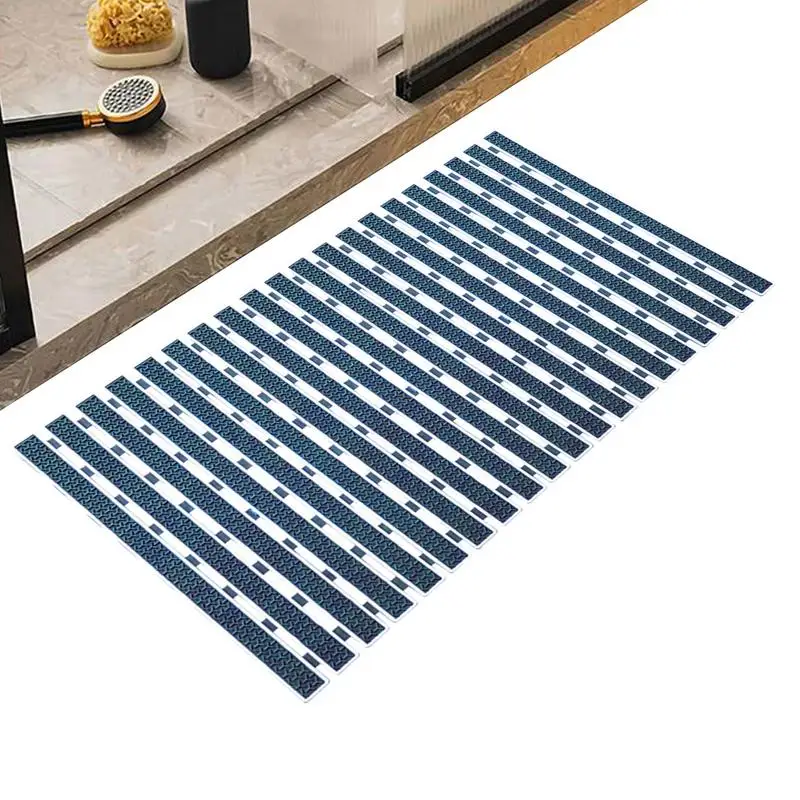 Bathroom Anti-Slip Mat Non Slip Shower Floor Mat Rubber Great Drainage Mat Y Shaped Stripe Mat With Suction Cup For Tub Bathroom