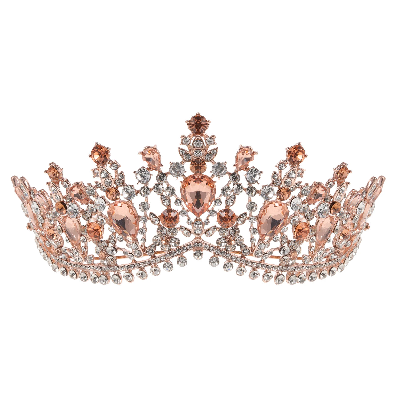 

Rose Gold Water Drill Handmade Band Wedding Bridal Headband Bridal Hair Accessories