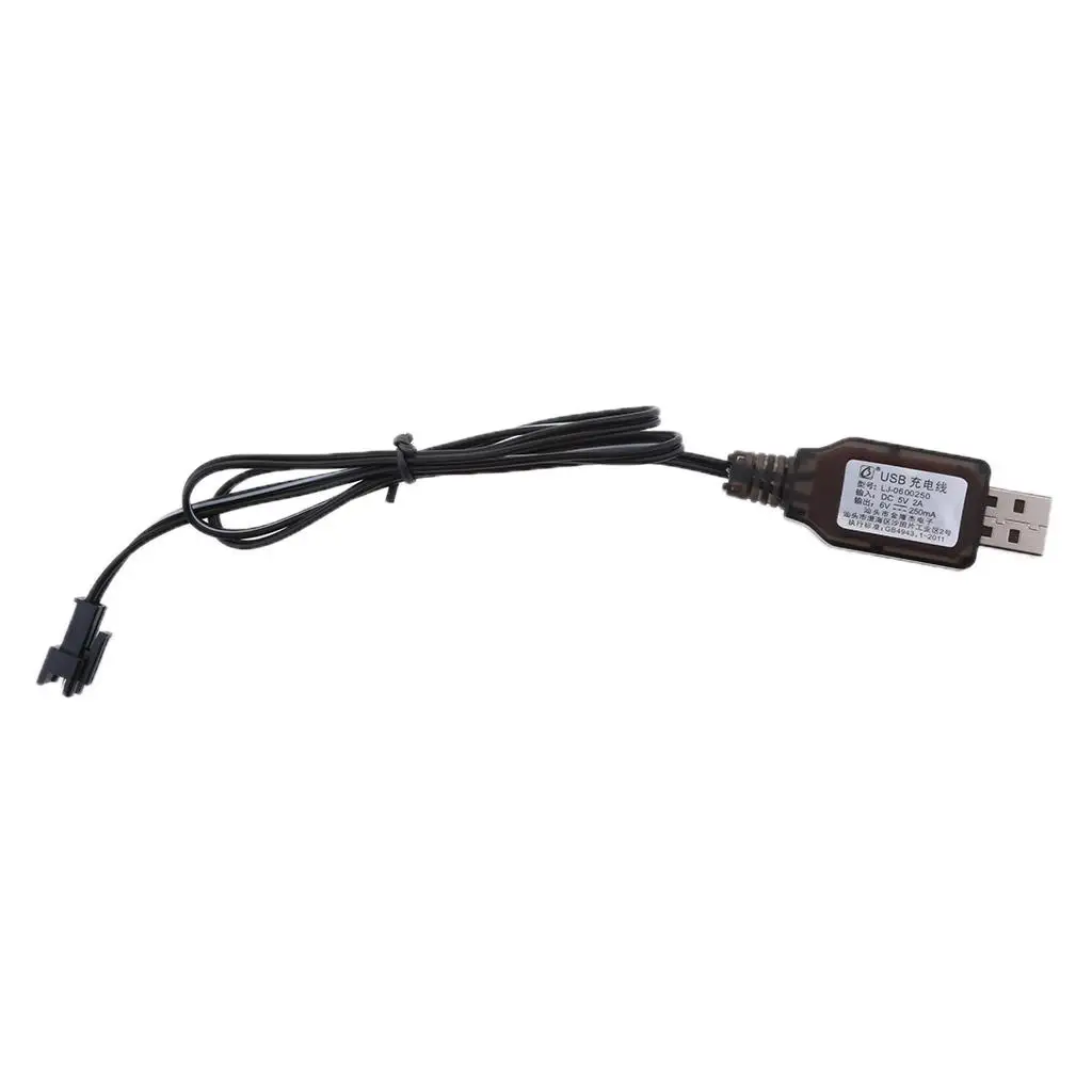 6V USB to SM 2Pins Plug NI-MH/ Battery Charging Cable for RC Toys