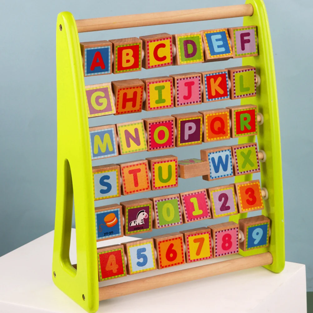 Placa de aprendizagem do alfabeto de madeira para crianças educação precoce desenvolvimento cognitivo reconhecimento de número quebra-cabeça cor brilhante seguro suave