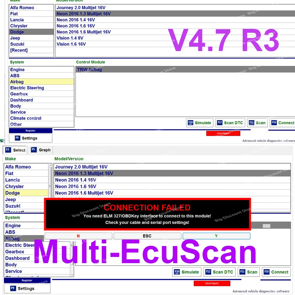 

2024 Hot sell Auto Repair MultiEcuScan 4.7 Software For Fi-at Connector Multi-EcuScan 4.7 R3 Register Work With MultiEcuScan