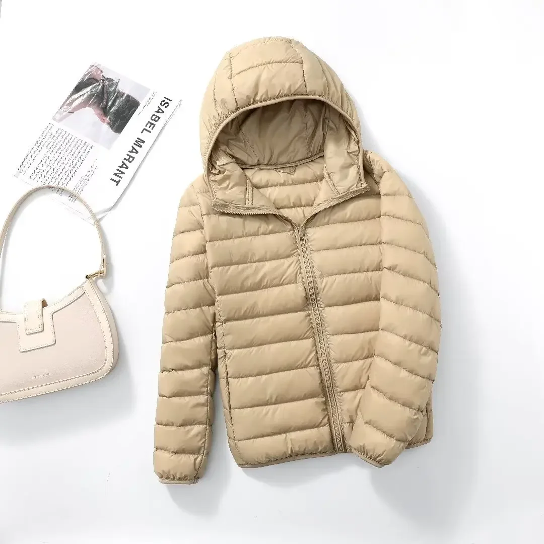 Women Winter Reversible Jackets New Top Quality 90% White Duck Down Keep Warm Women Hooded Lieghtweight Packable Down Coats