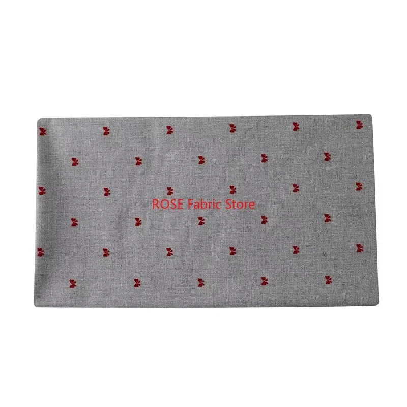 Red 3D Butterfly Knot Flocking fabric for Suit Pleated Skirt Clothing Designer Fabric Sewing Tissu