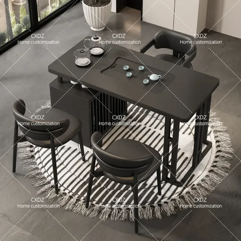 Modern Simple Balcony Tea Table Household Small Tea Table Kettle Integrated Embedded Light Luxury High End Tea Table