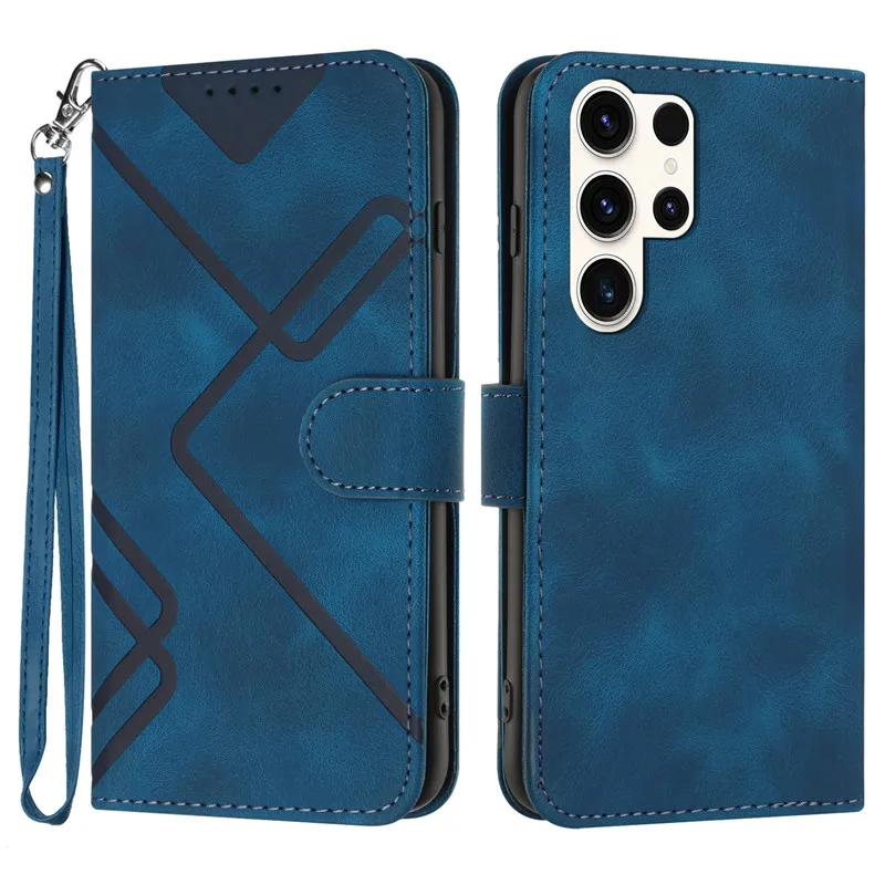 Wallet Hand Rope Magnetic Flip Leather Case For Samsung Galaxy S20 FE S21 S22 Plus S23 Ultra Card Slot Cover