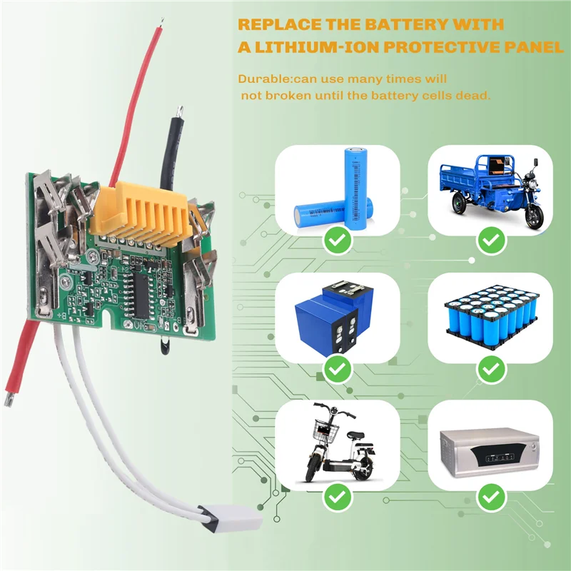 

AEE8-2Pcs PCB Circuit Module Board Parts 18V Battery Chip PCB Board Replacement For BL1830 BL1840 BL1850 LXT400
