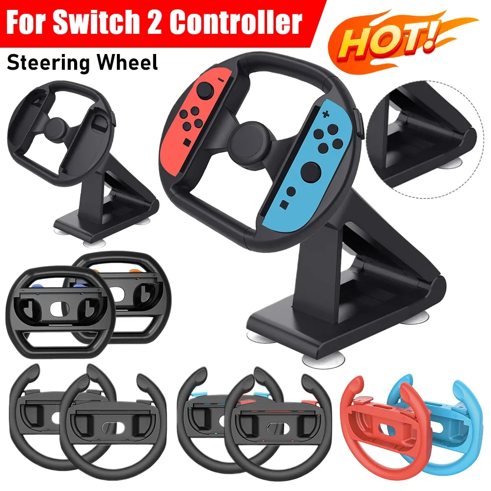 2025 Racing Steering Wheels for Switch 2 JoyCon Controller Game Steering Wheel for Nintendo Switch 2 Joy-Con Gaming Accessories