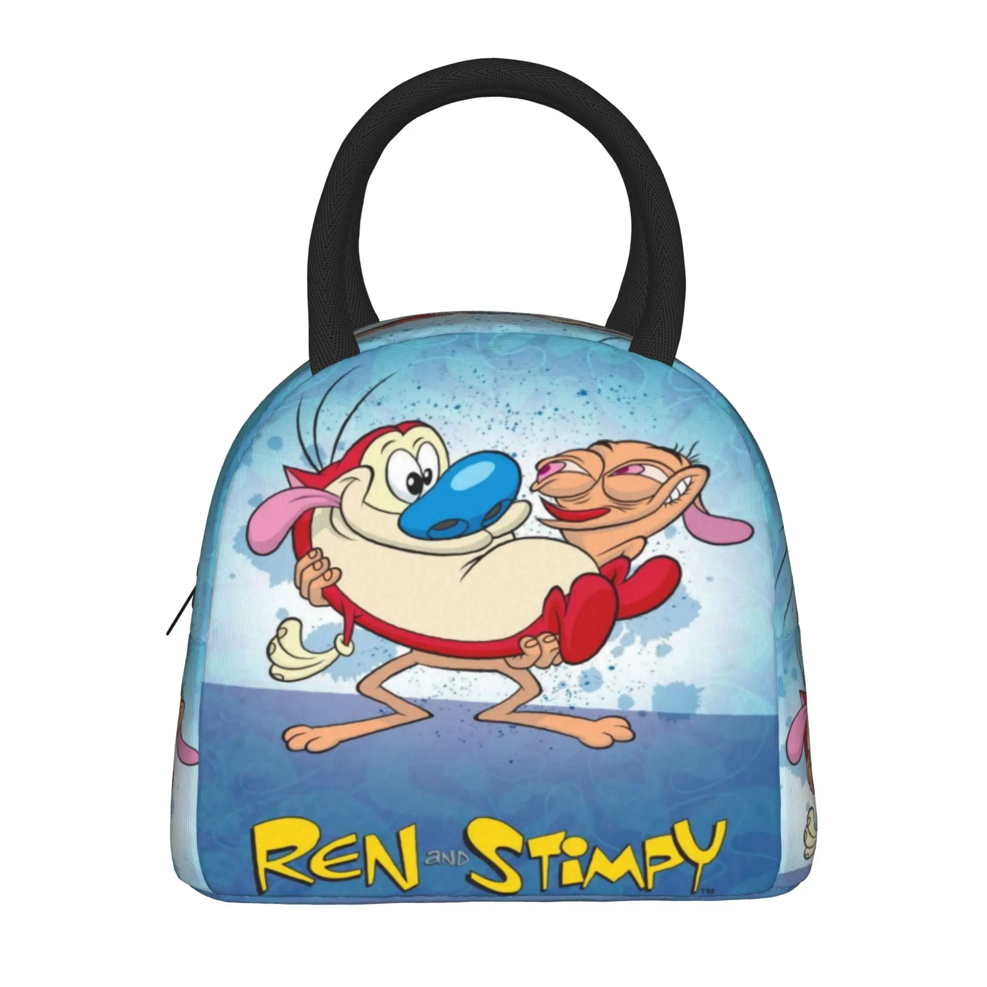 Duo Rucksack Ren & Stimpy Insulated Lunch Bag for Men Women  Food Container Bags Portable Cooler Thermal Lunch Boxes For Picnic