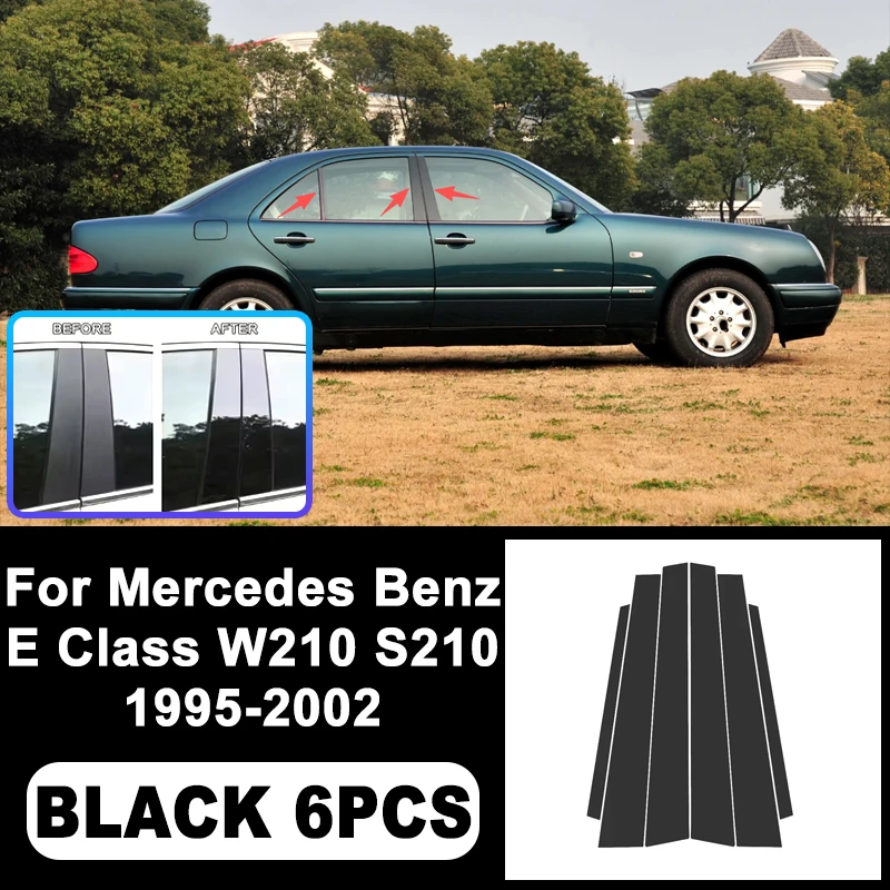 

Декоративные наклейки на B/C-стойки для Mercedes-Benz E-класса W210 S210 1995-2002 - Декоративная оконная накладка на среднюю стойку, автомобильные аксессуары
