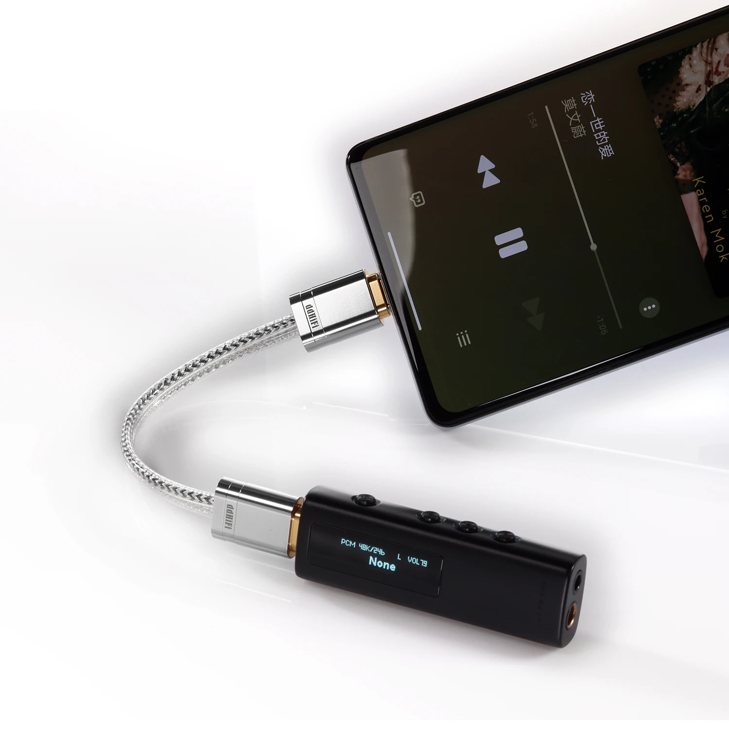 DD ddHiFi All-New Upgraded TC09S USB-C to USB-C OTG Data Cable, Connect USB-C Decoders/Music Players with Smartphones/Computer