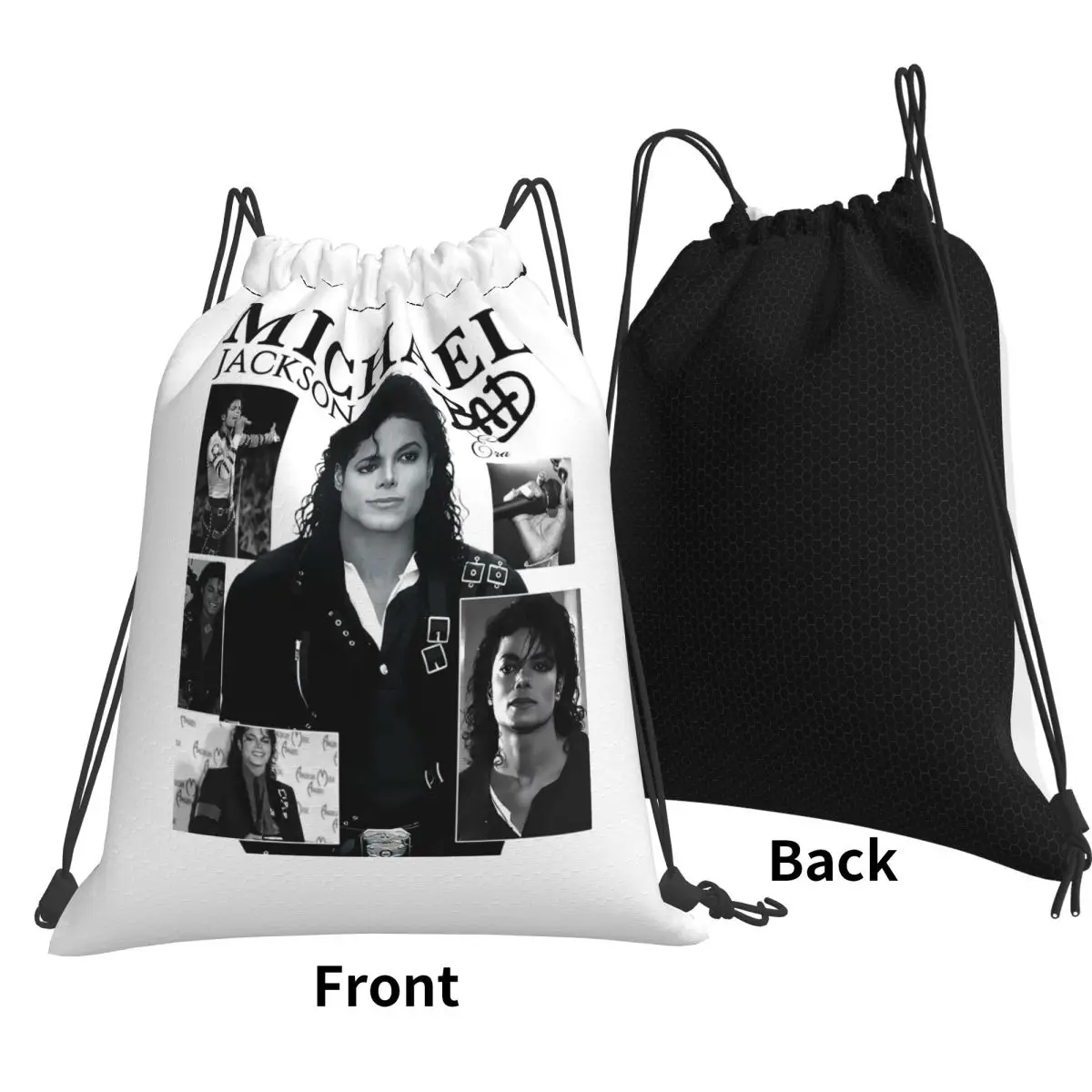 Michael Jackson Dancing Backpacks Casual Drawstring Bags Sports Bag Book Bags for Man Woman School
