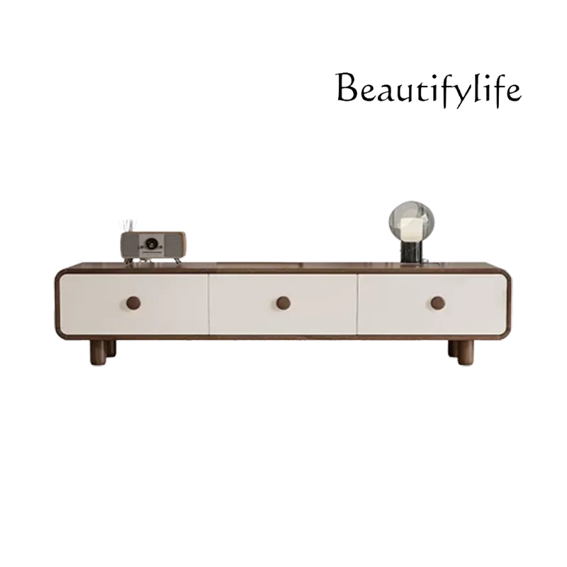 

R Organizer Luxury Floor Tv Stand High Legs Nordic Wood Designer Tv Cabinet Universal House Walnut Fernsehtisch Furniture Home