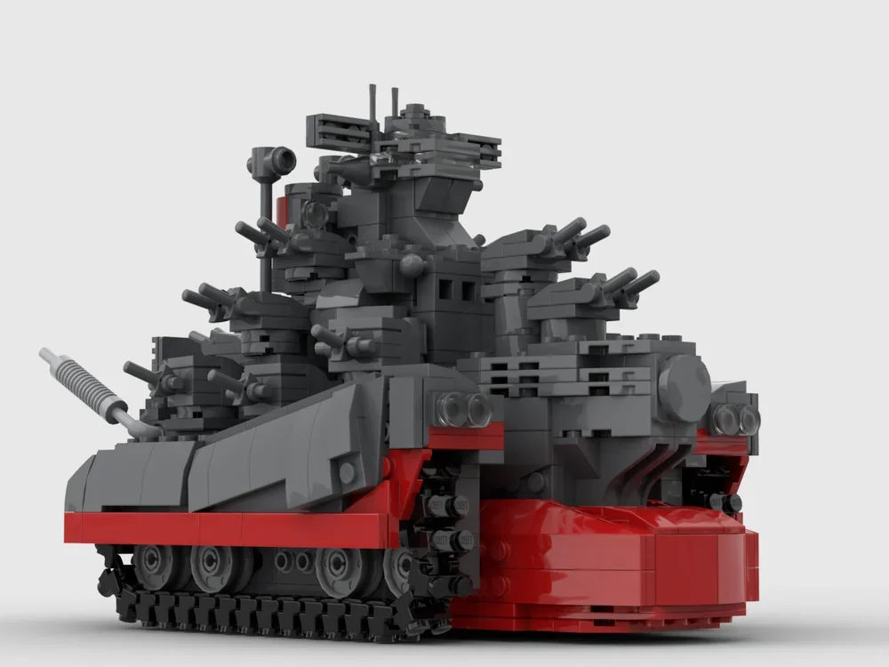 เรือรบ Series Moc Building Block เรือ Cruiser รุ่นเทคโนโลยีอิฐ DIY Assembly ของเล่นทหาร Series ของเล่นของขวัญ