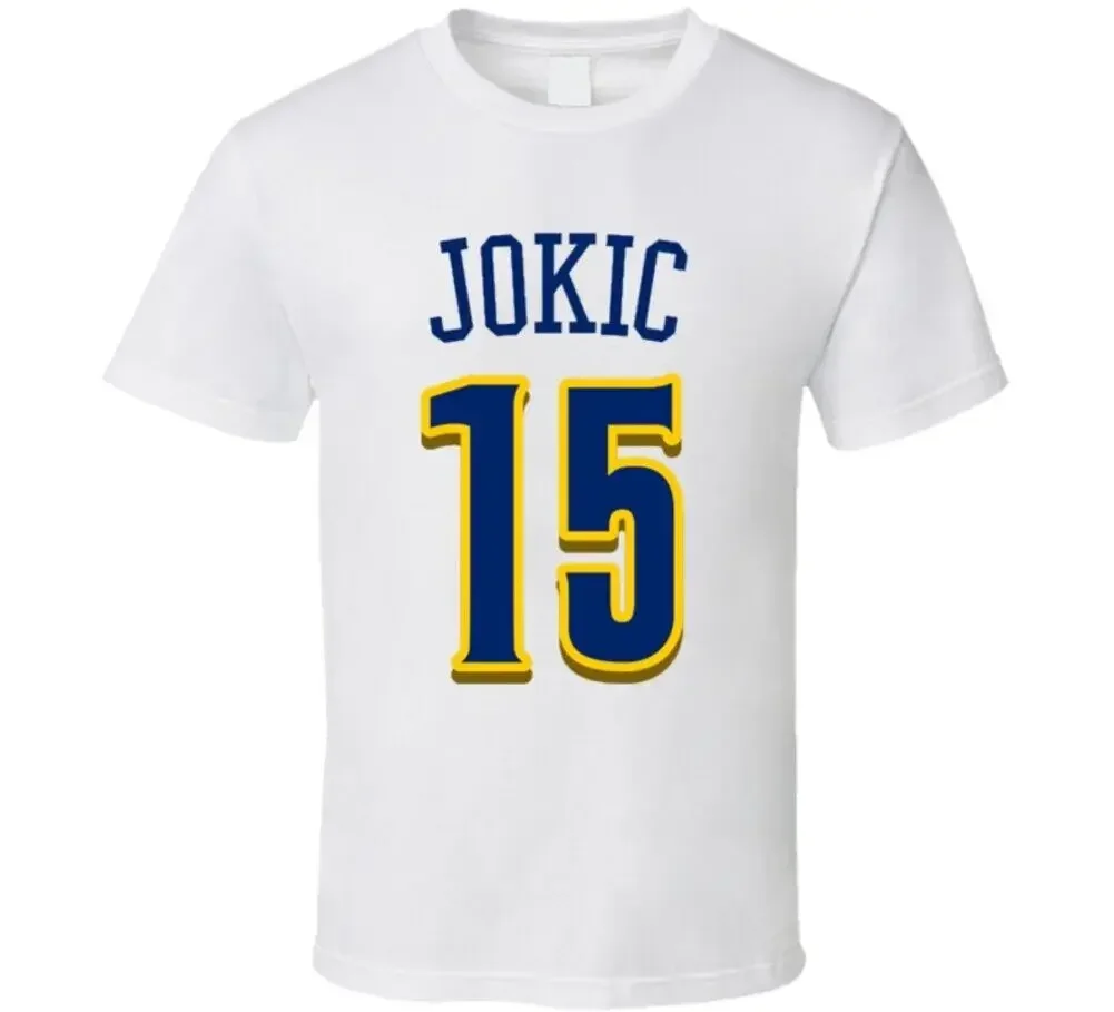 Nikola Jokic 15 Number Denver Basketball Fan Gift T Shirt