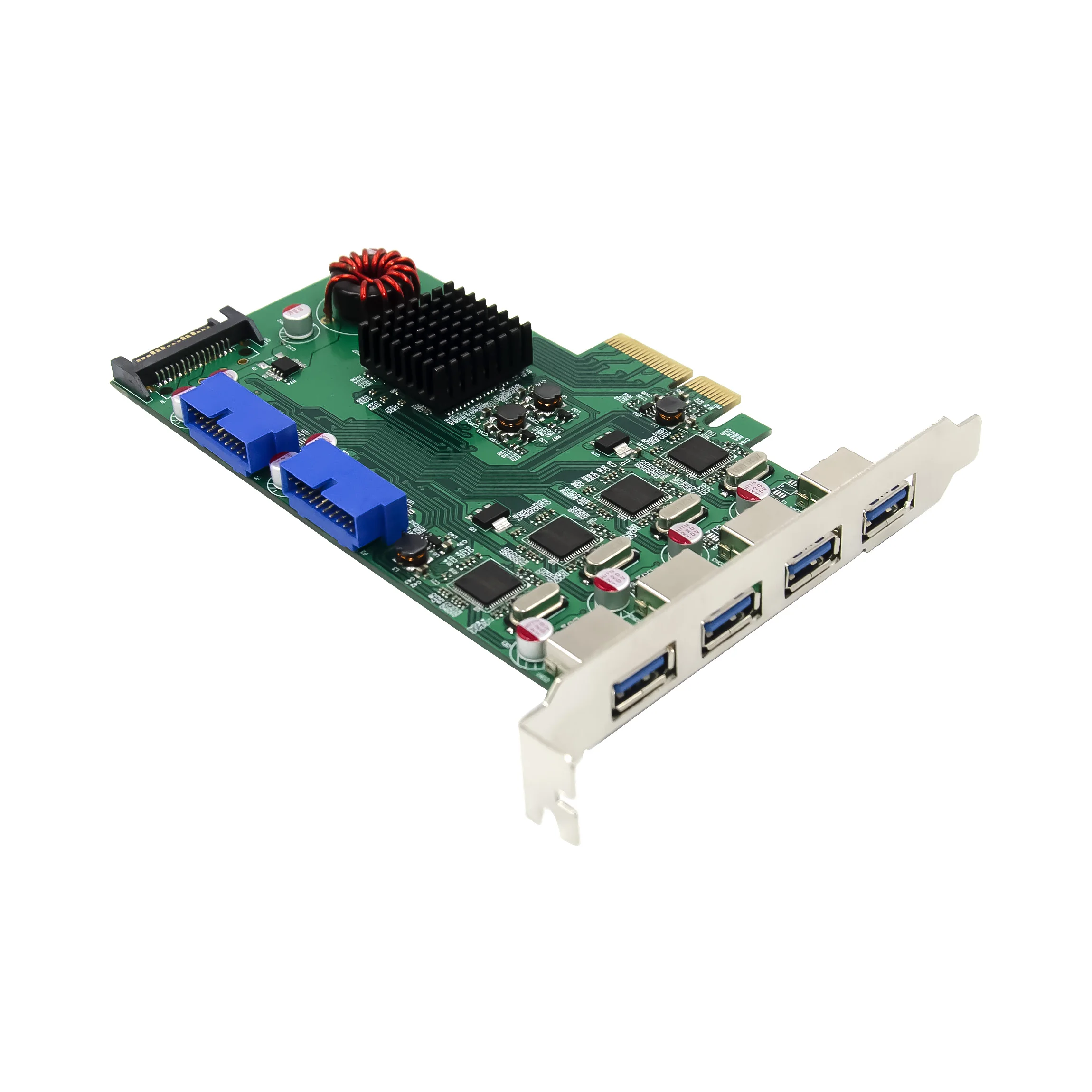 Carte de capture de vision PCIe X4 ASM1042A 8-USB3.0 5 Gbit/s
