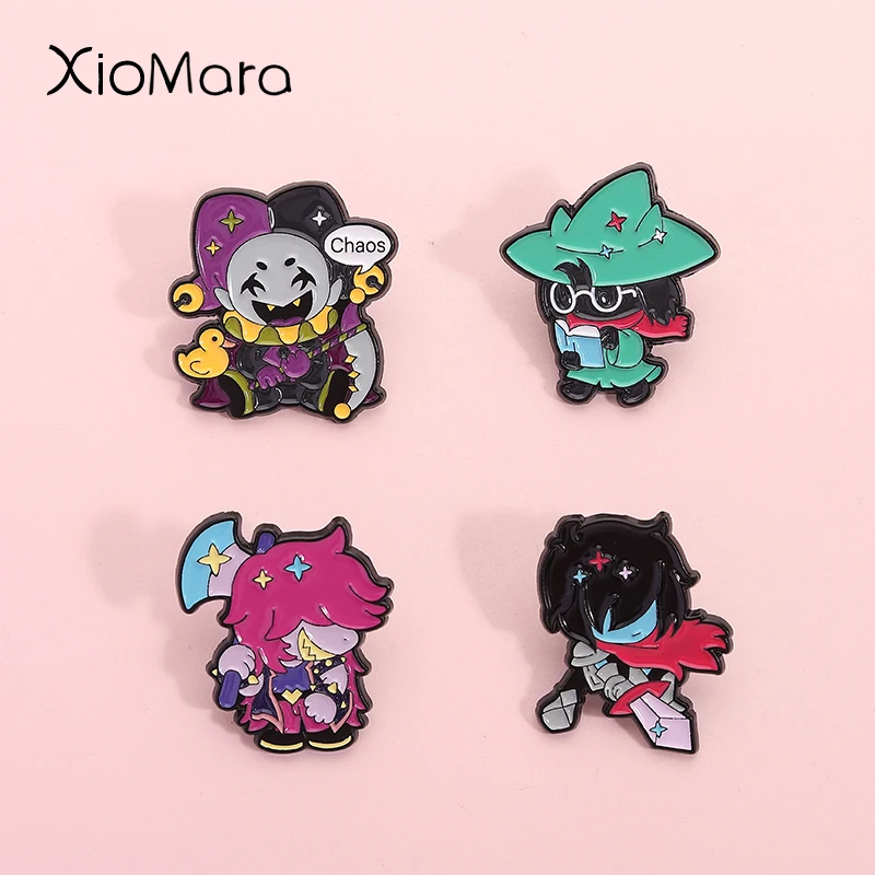 Character Holding Axe Sword Enamel Pins The Joker And The Ma