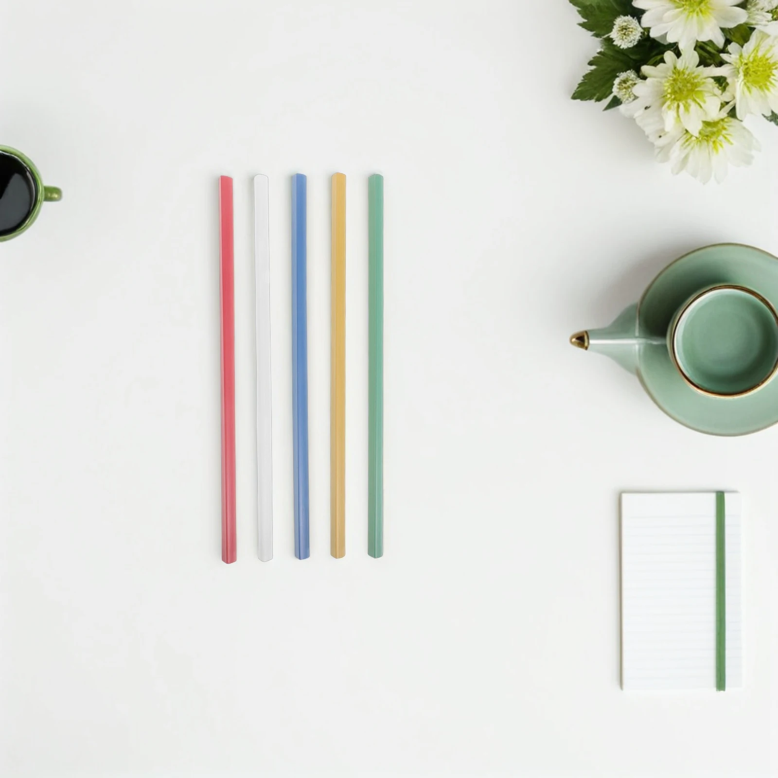 

25pcs Binding Report Folder Slide Design Adjustable Document Holder File Clips for Presentations Plastic Fastener with Sliding