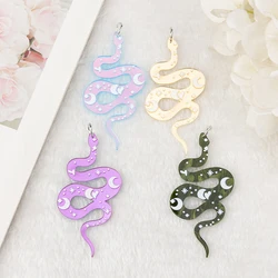 8Pcs Creative Halloween Charms Acrylic Magic Snake For Earring Keychain Pendant Necklace Diy Making