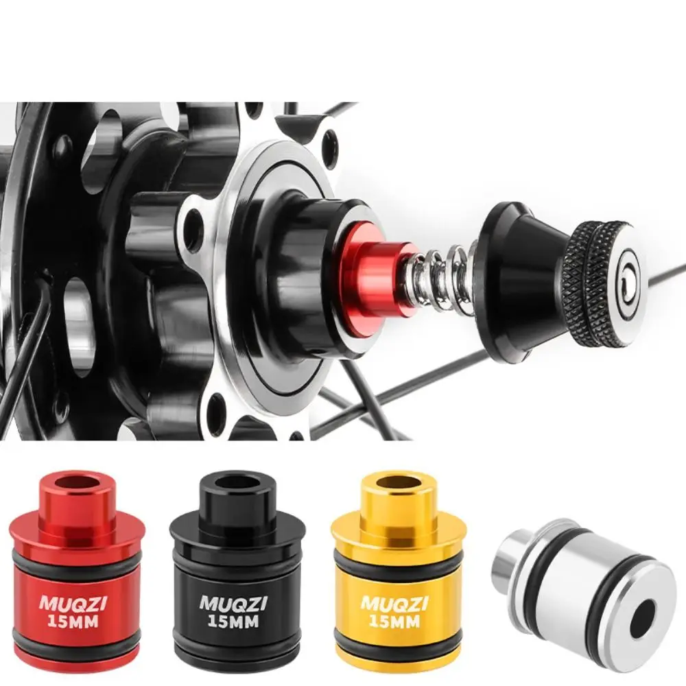 

Aluminum Alloy Thru Axle Adapter 15 to 9mm/12 to 9mm Black Red Gold Silver Bike Thru Axle Quick Release Adapter Front Wheel Hub